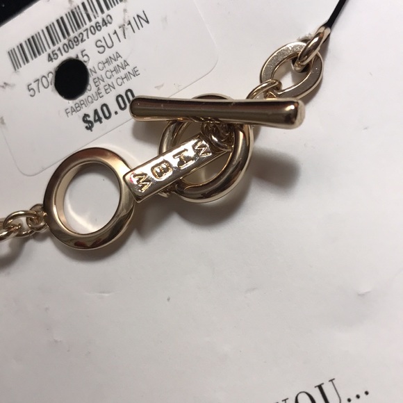 NWT WHBM Miracles Charm bracelet hearts“miracle” crystals gold tone silver tone - Picture 7 of 7